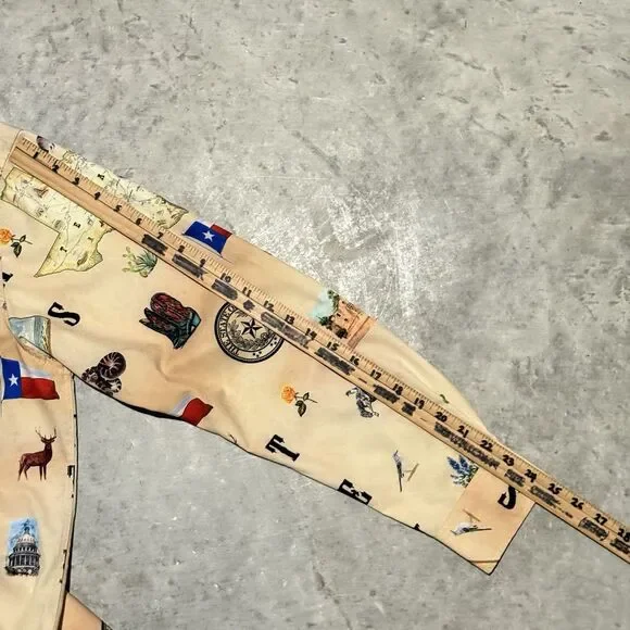 Vaccari Shirt Men Small Western Texas Cowboy Lone Star State All Over Print AOP - Picture 5 of 11